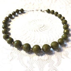 Green & Gold Beaded Necklace